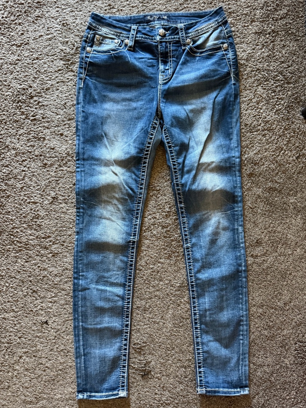Miss Me Embellished Bedazzled Straight Skinny Jeans